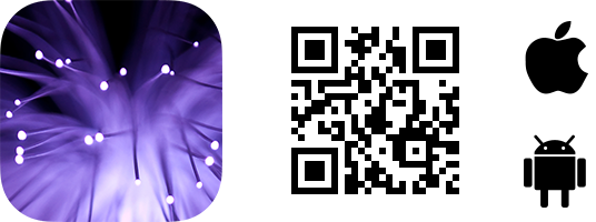Fiber Optic Group app icon and download QR code