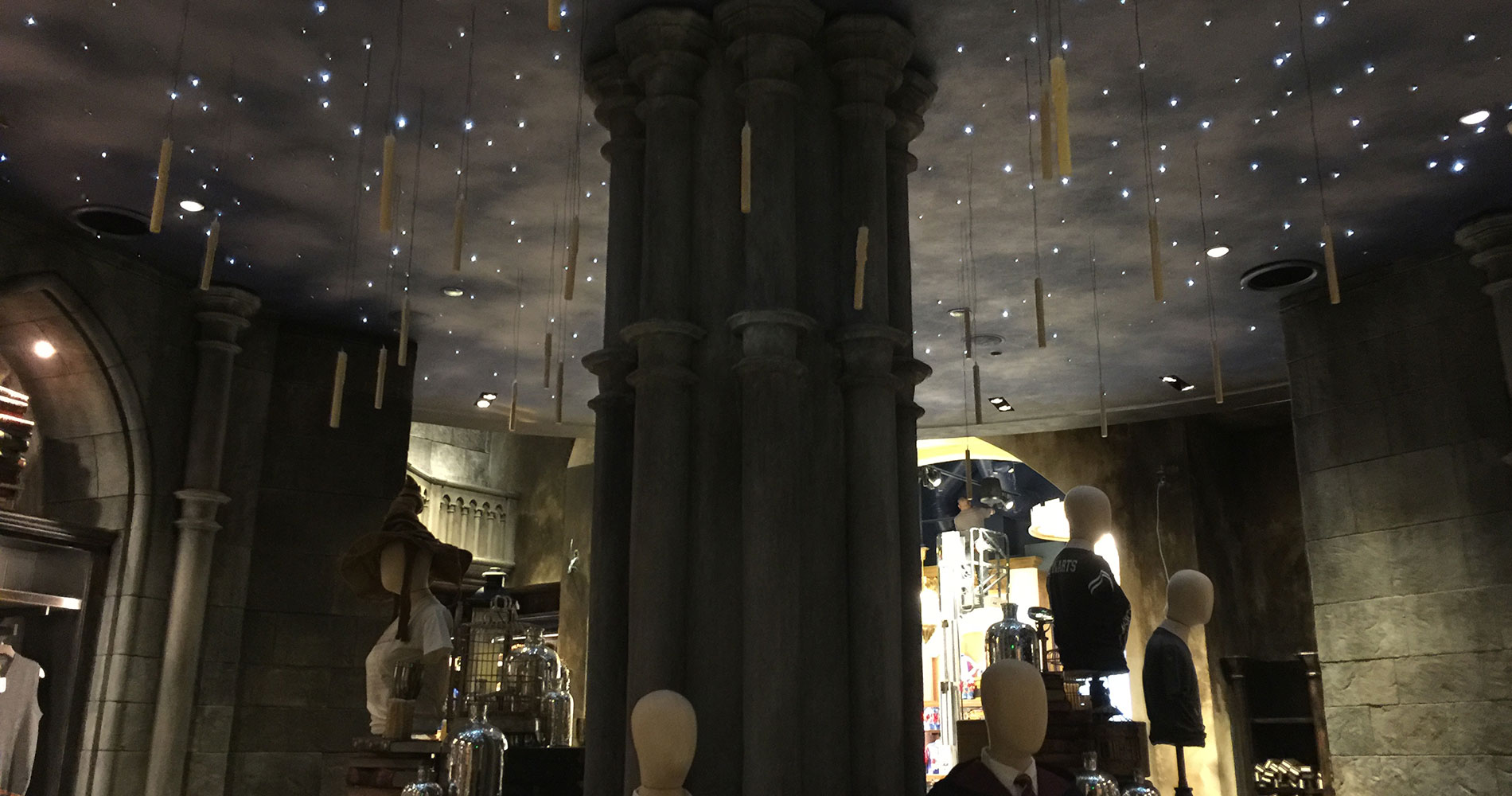 Retail space with a starlit ceiling